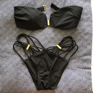 Black bikini with cutouts